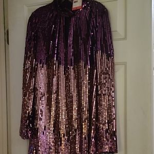 Kate spade purple n pink sequin dress